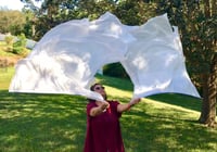 Image 2 of WHITE "Total Surrender"- Extravagant Worship Flags