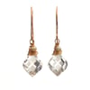 Curvy cubic zirconia earrings 14kt rose gold-filled