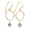 Moss aquamarine earrings lotus loop v2 14kt gold-filled March birthstone