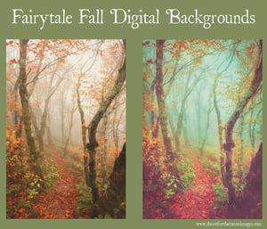 Image of Fairytale Fall Digital Backgrounds