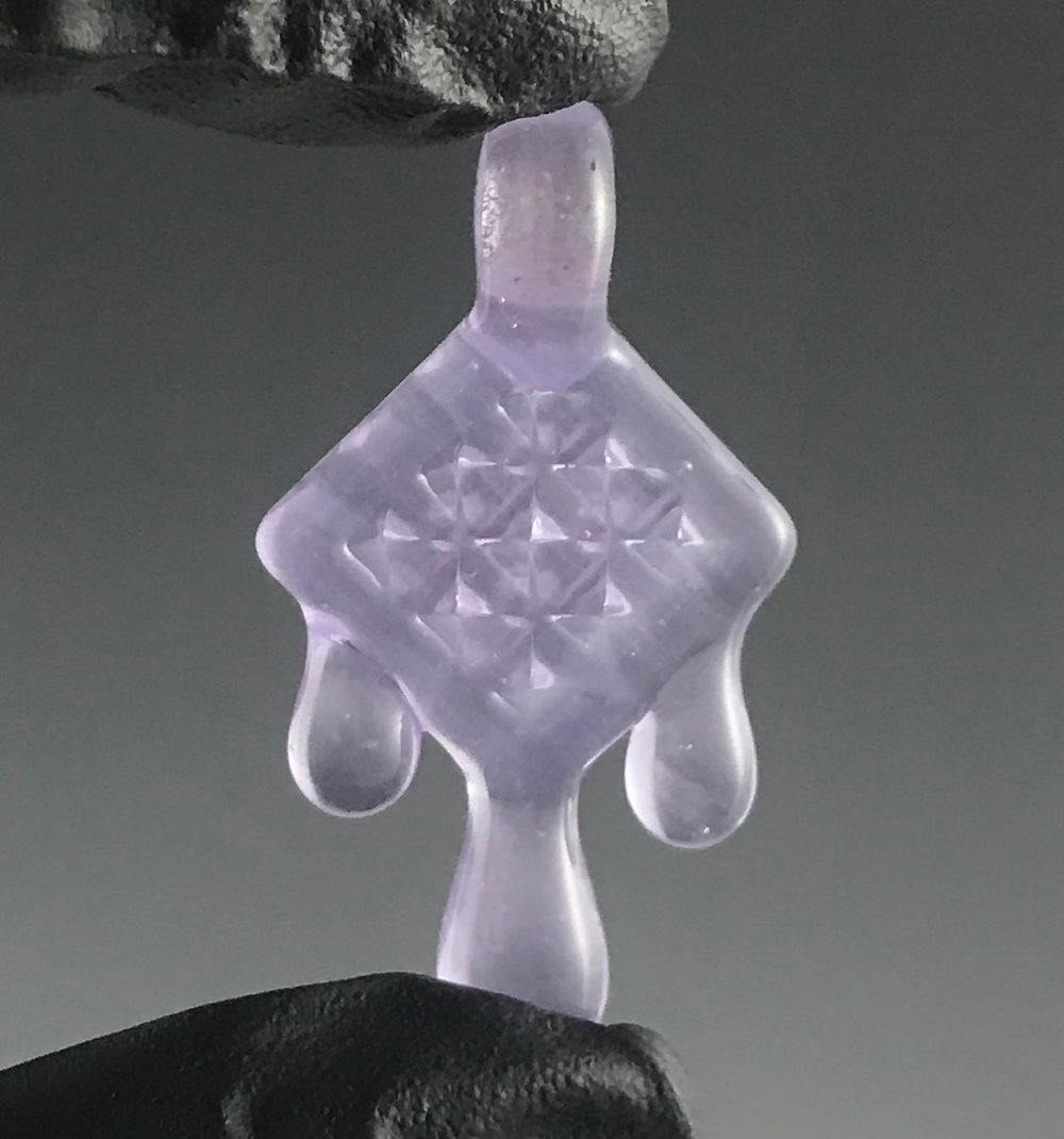 Image of Little Fluffy Clouds Waffle Pendant (drippy) sm