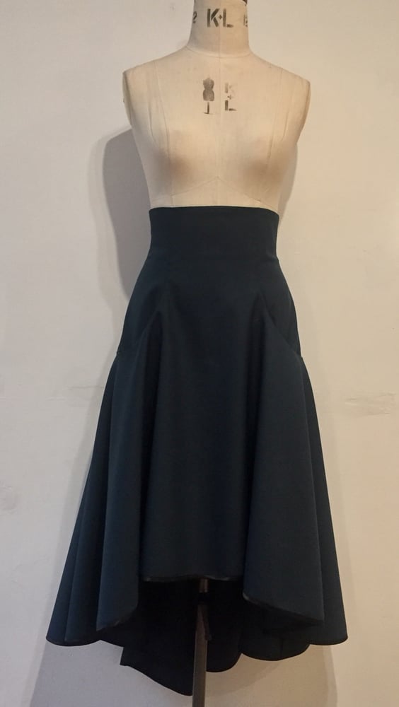 Image of High waisted waterfall skirt