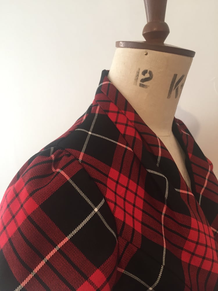 Image of Tartan blitz waterfall dress