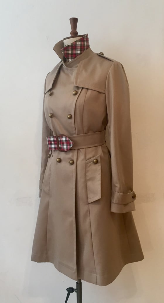 Image of Totty Trench with tartan trimmings