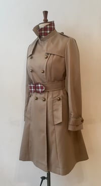 Image 1 of Totty Trench with tartan trimmings