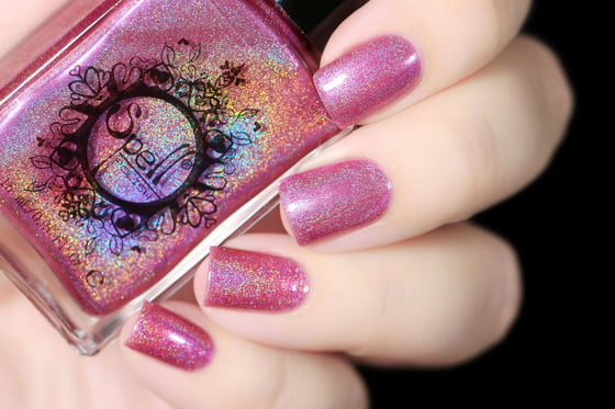 Image of ~Chump~ cool rose pink linear holo nail polish Duds III!