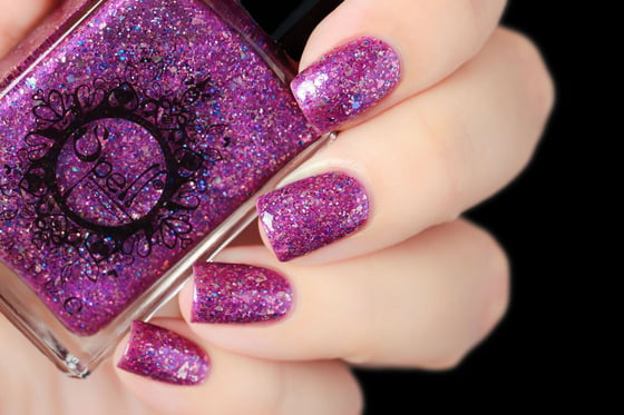 Image of ~Rabble Rouser~ orchid purple w/silver flakes and blue & magenta microglitters!