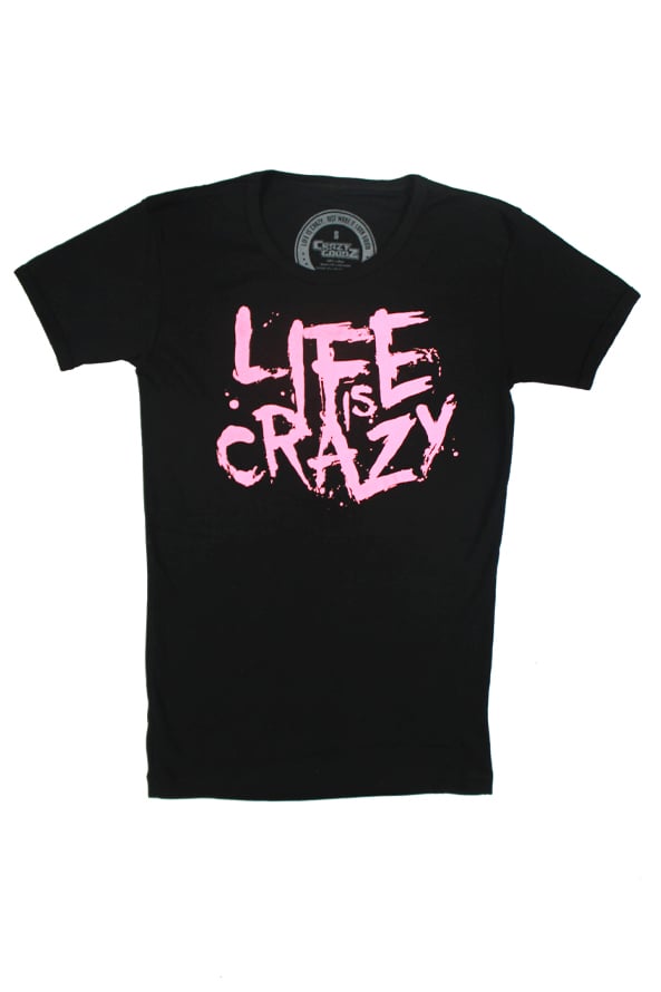 Image of Life is Crazy Women's Black Tee