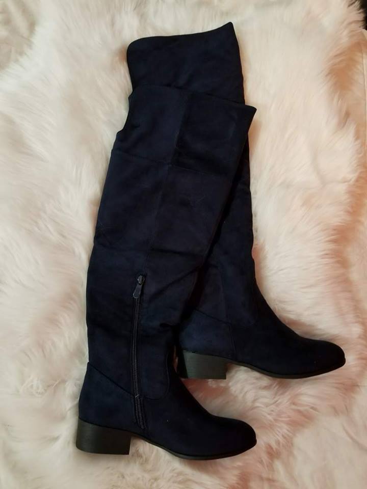 Image of Knee High Boots (navyblue)