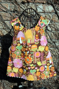 Image of Fairy Mushroom reversible pinafore