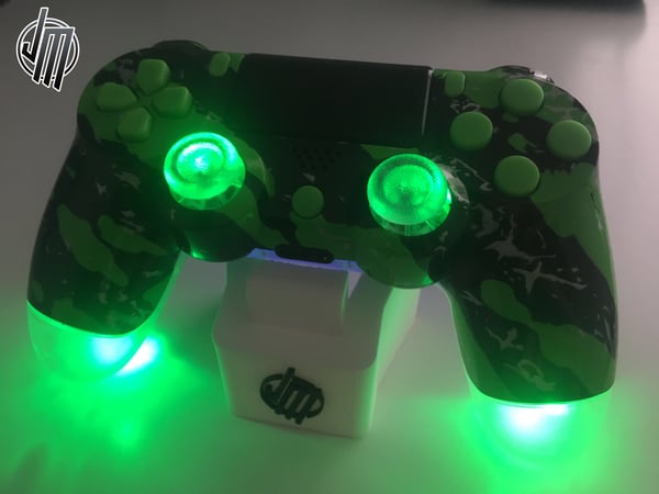 Image of Green/Black Custom Ps4 Controller Green LED's