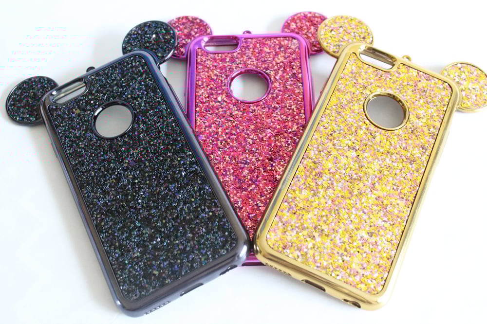 Image of Glittery iPhone Case With Ears