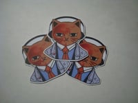 Image 1 of catrick bateman from ameowican psycho sticker