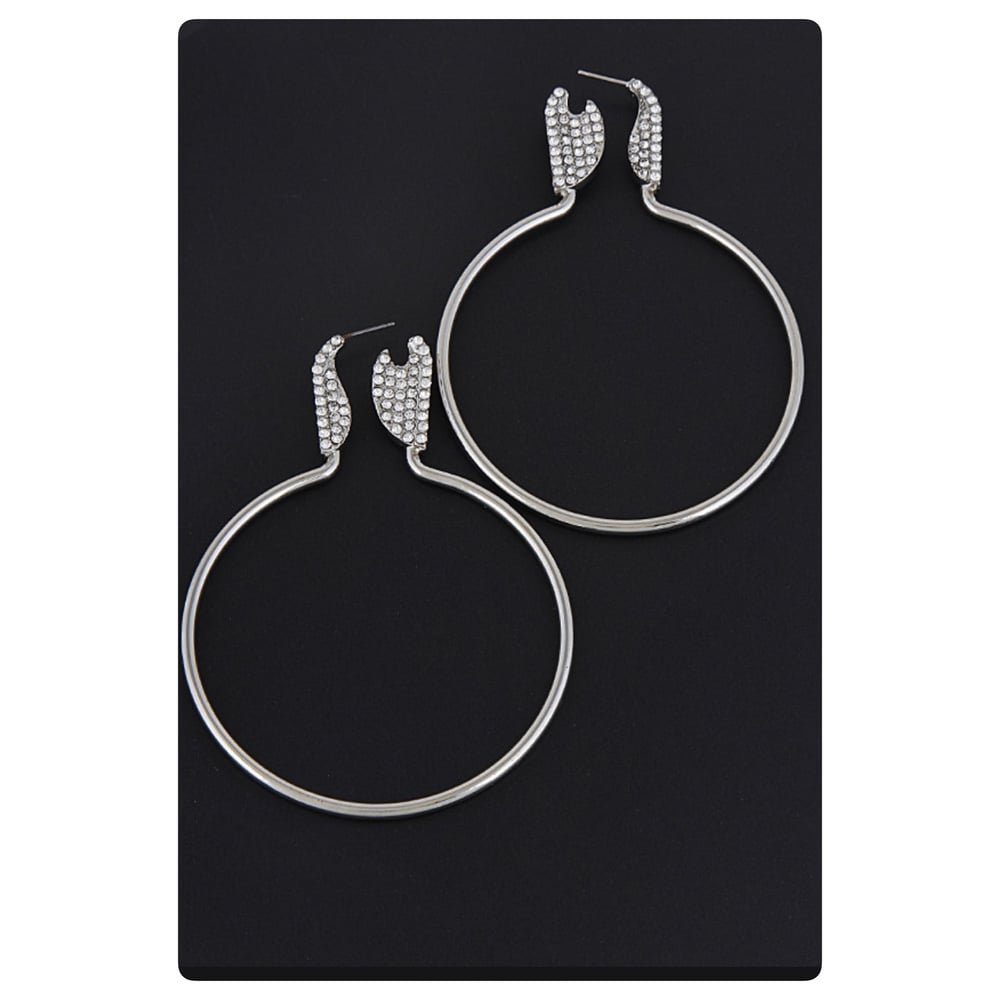 Image of Oversized Safety Pin Hoops