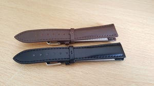 Image of BEAUTIFUL TOP QUALITY LEATHER GENTS WATCH STRAPS,2 COLORS.18MM,20MM,PLAIN