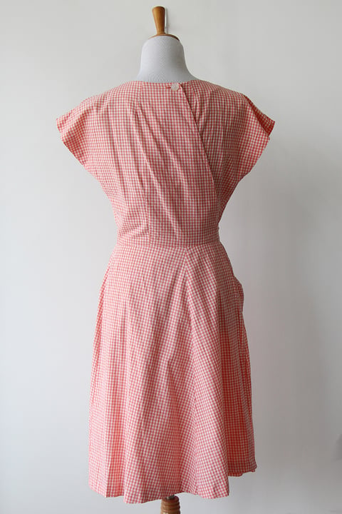 Image of SOLD Swirl 1950s Gingham Wrap Dress
