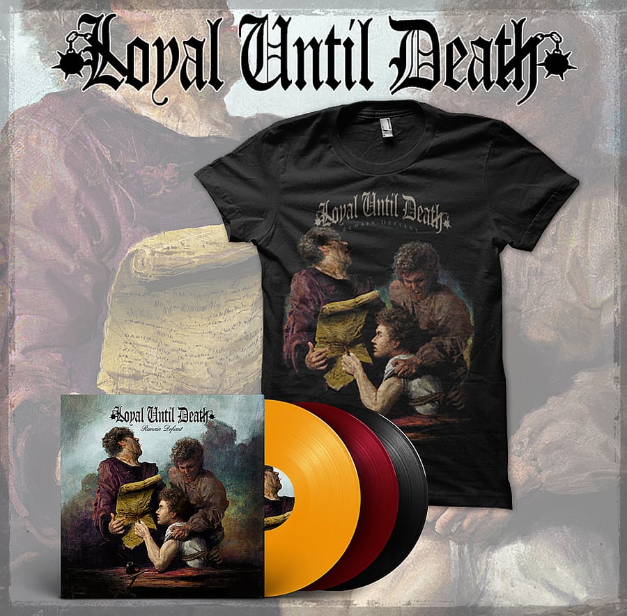 Image of "REMAIN DEFIANT" LP - Black/Translucent Red/Translucent Yellow - Vinyl