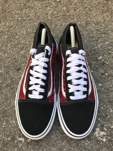 Image of VANS customized with genuine leather PYTHON