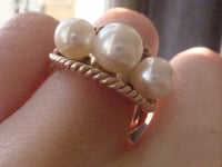 Image 4 of STUNNING RETRO 14CT CULTURED PEARL RING