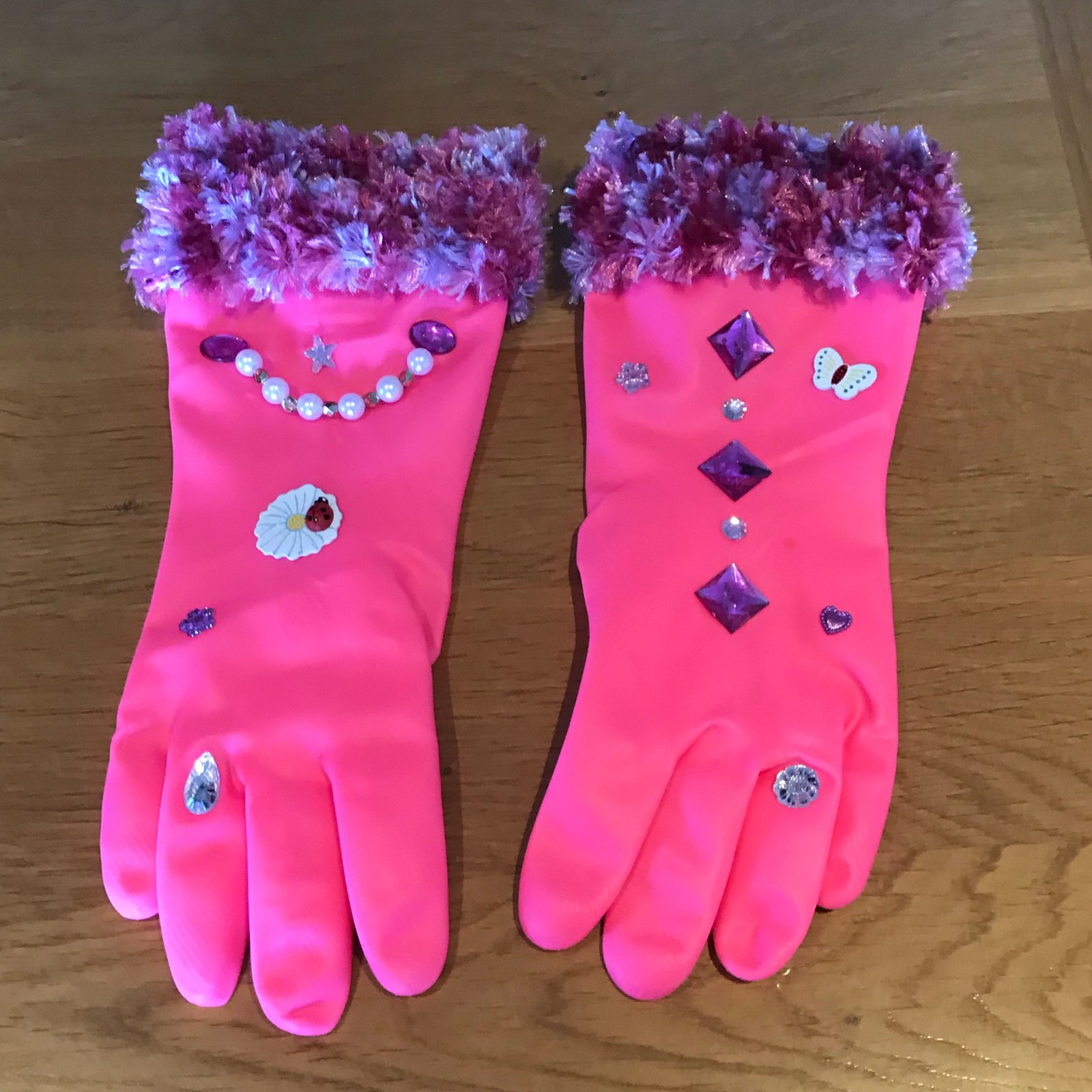 christmas rubber gloves