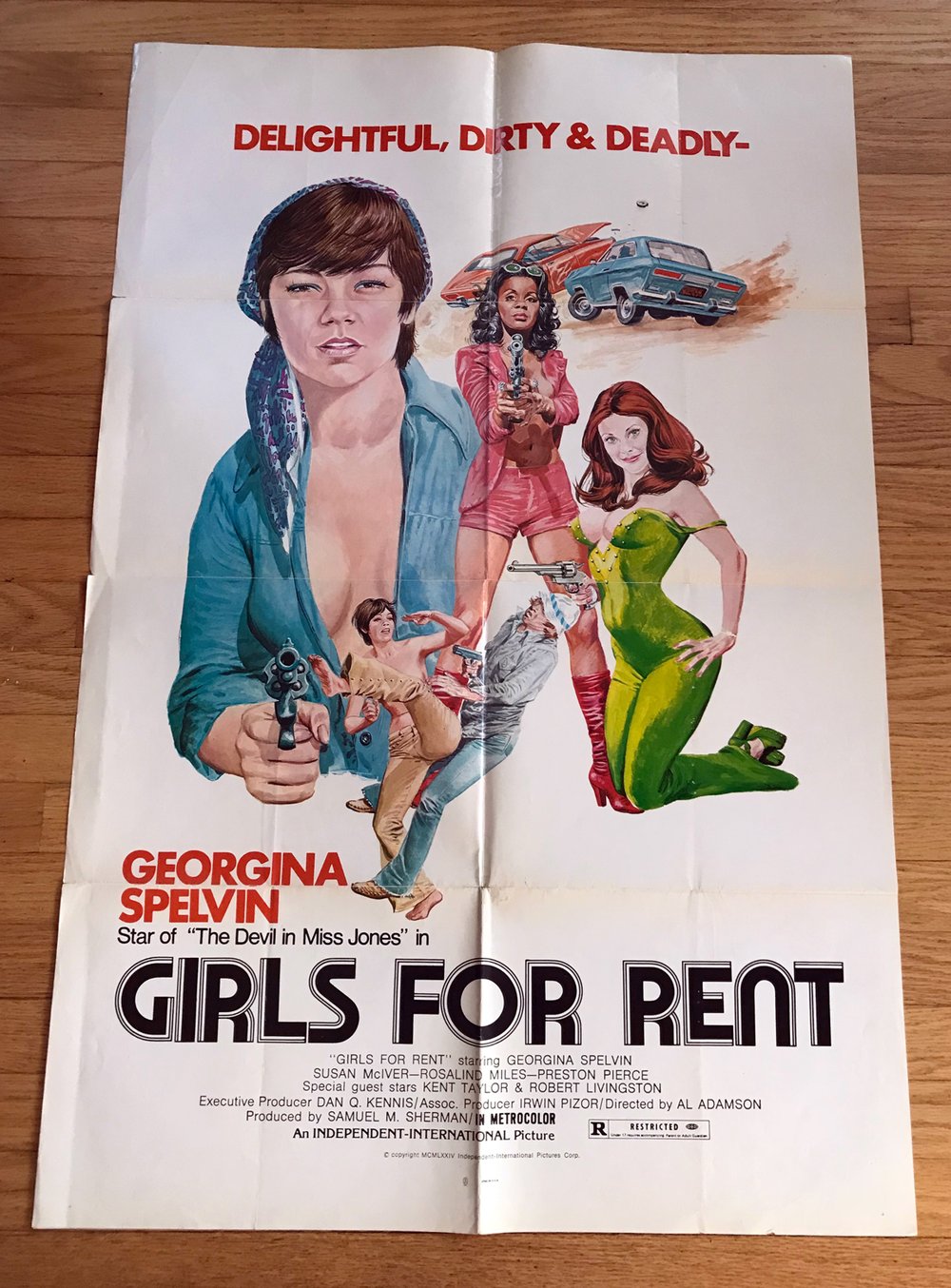 1974 GIRLS FOR RENT Original U.S. One Sheet Movie Poster