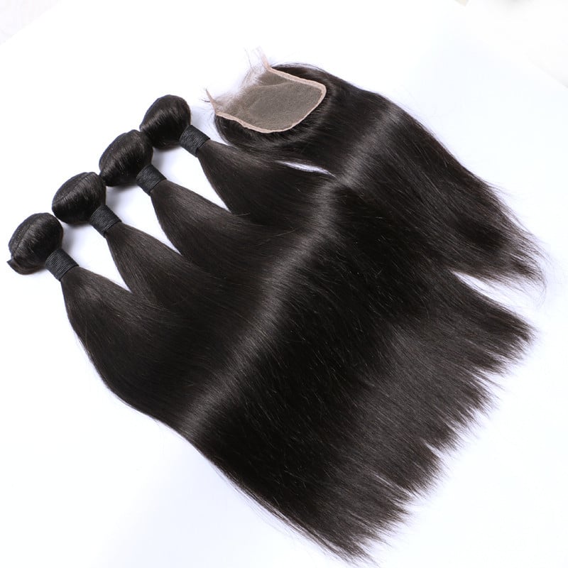 Image of Straight Peruvian/Brazilian Raw Virgin Hair