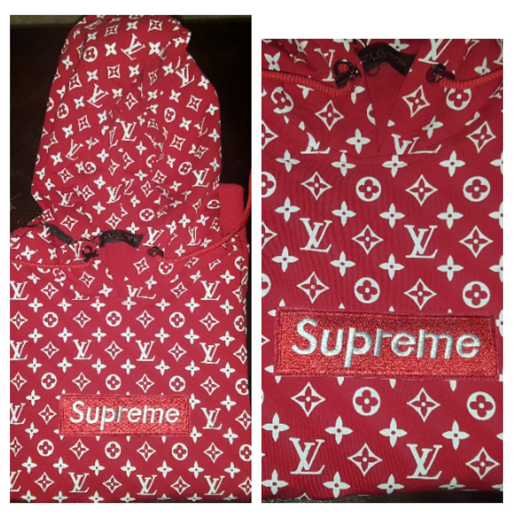 Supreme, Sweaters, New Supremelouis Vuitton Hoodie Size Large