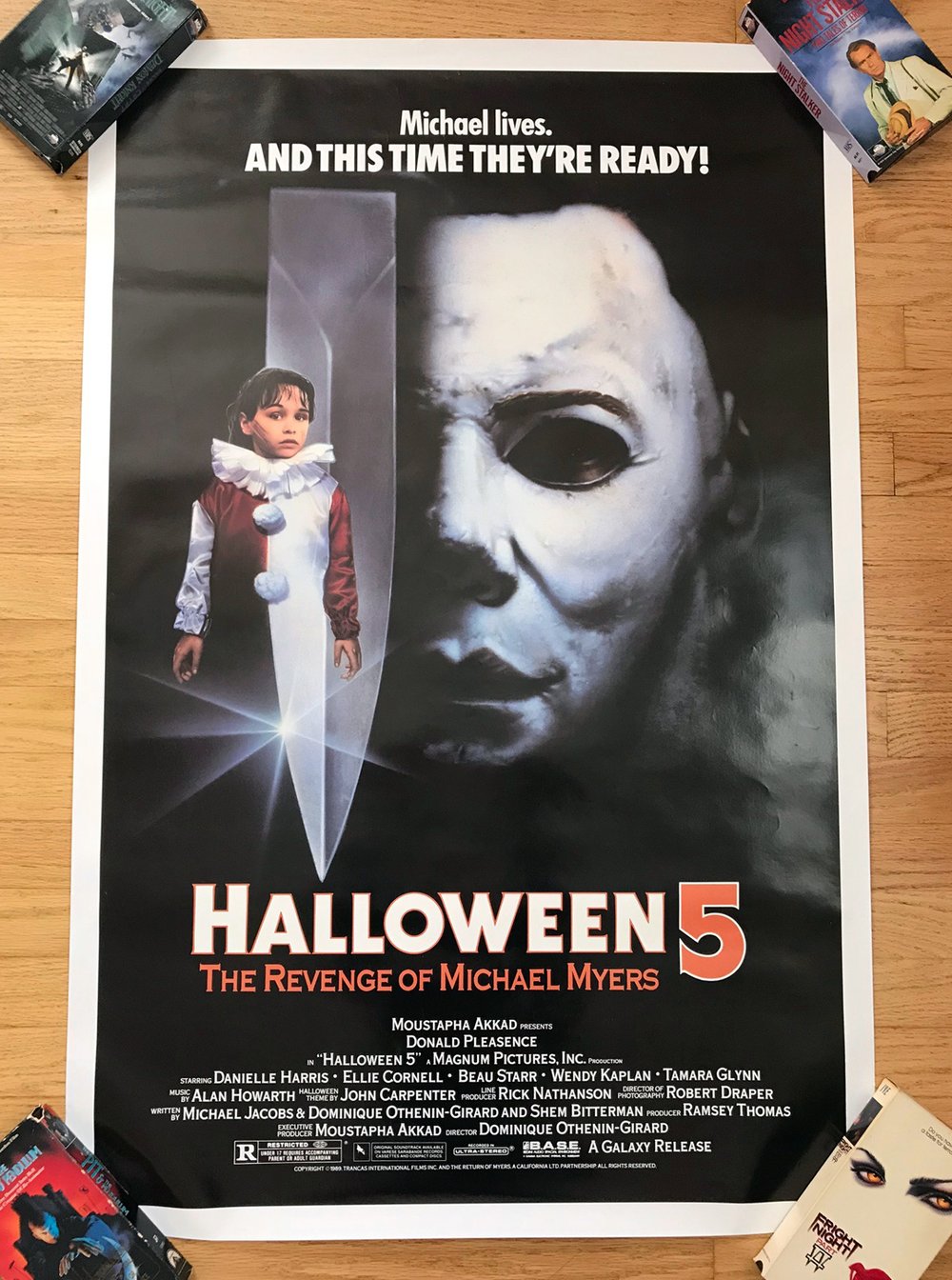 1989 HALLOWEEN 5: THE REVENGE OF MICHAEL MYERS Original U.S. One Sheet Movie Poster