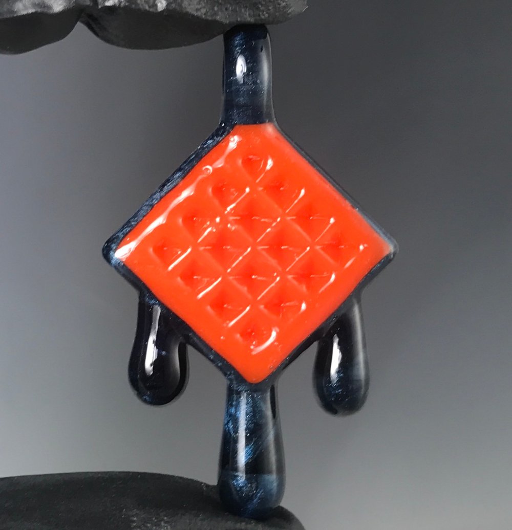 Image of Astros Themed Waffle Pendant (drippy)