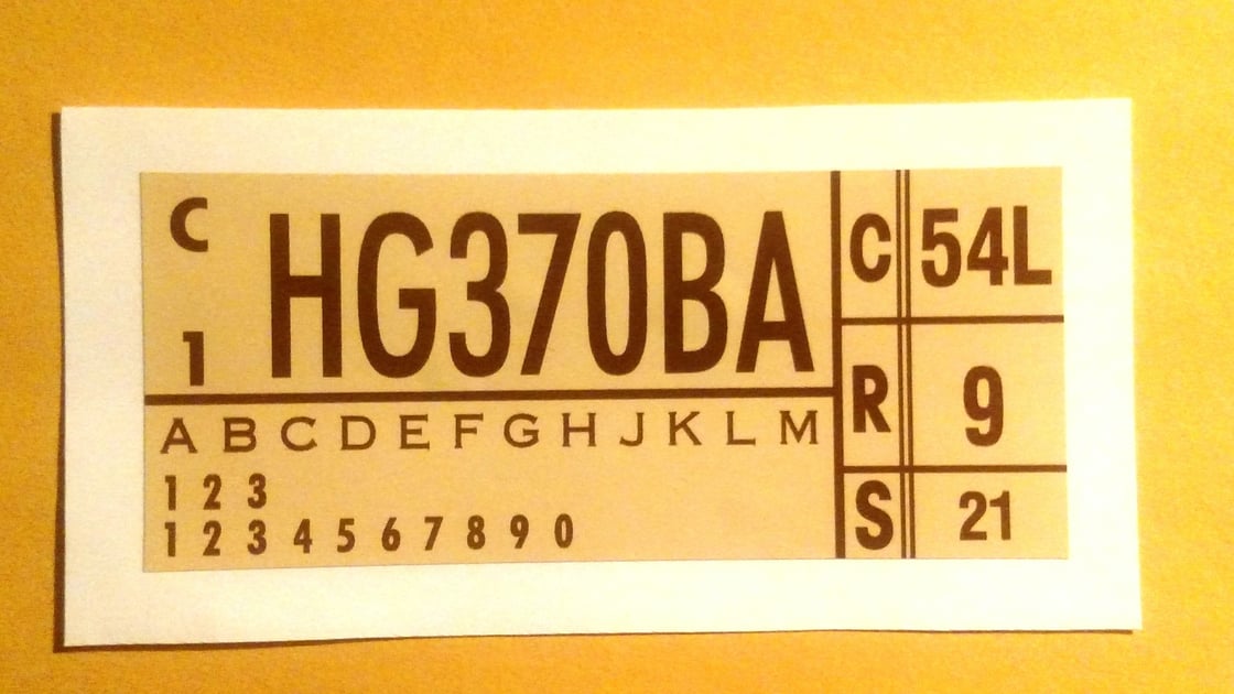 Image of Engine Production / Spec Decal