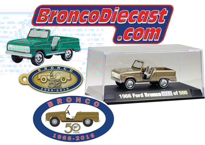Image of Johnny Lightning Bronco 50th Anniversary 4 Piece Collectors Set