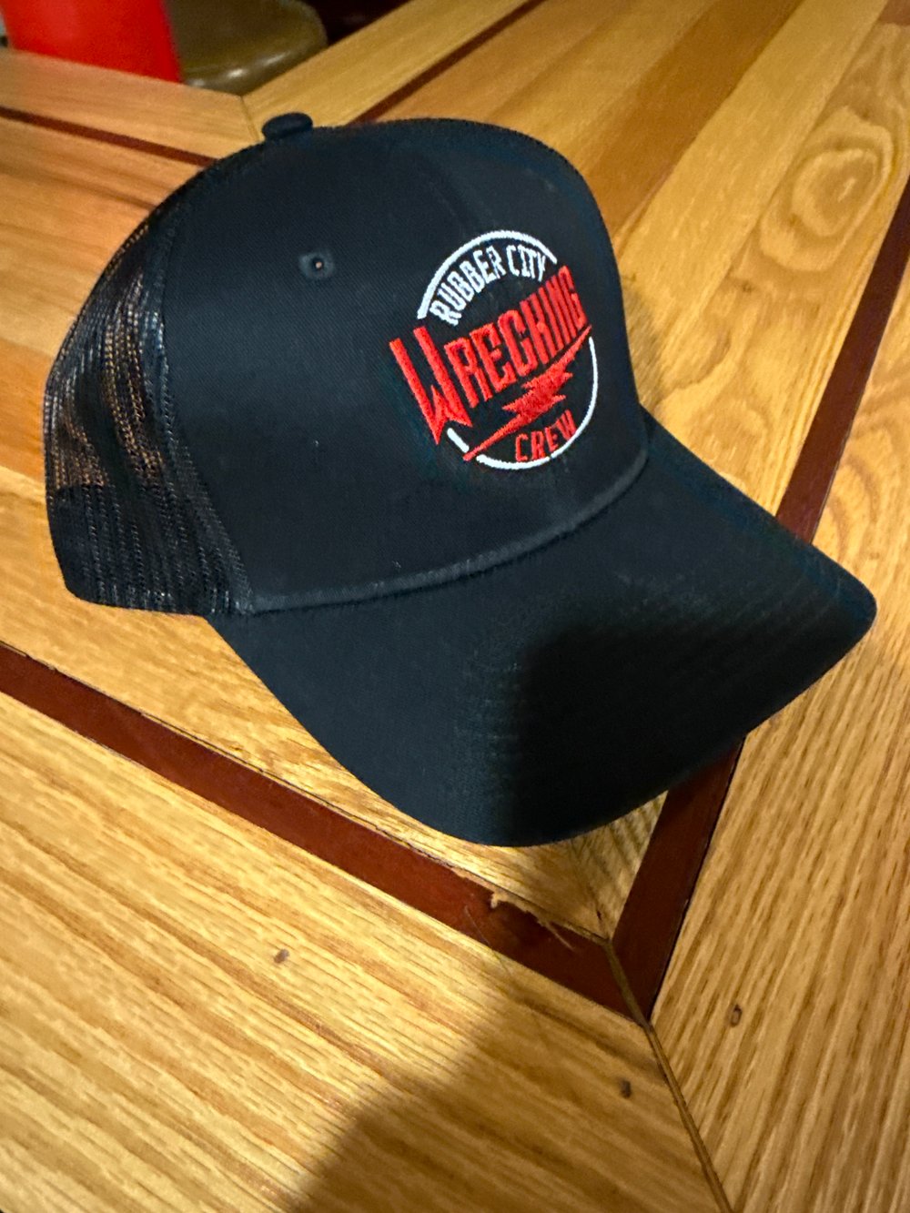 Snap Back Wrecking Crew baseball hat. 