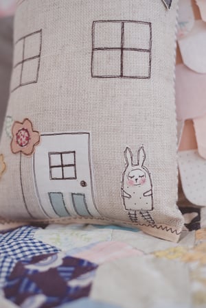 Image of Petite vintage bunny cushion