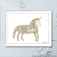 Image 2 of gold *unicorn*_A4