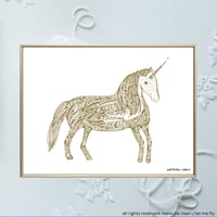 Image 1 of gold *unicorn*_A4