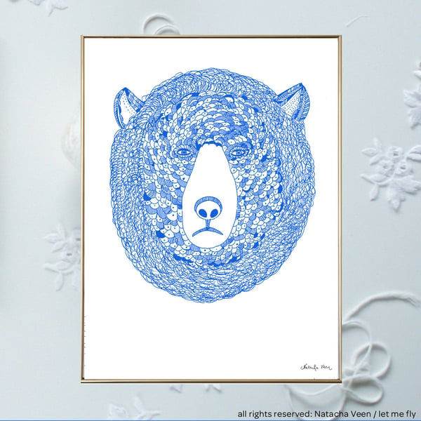 Image of Blue bear_A3