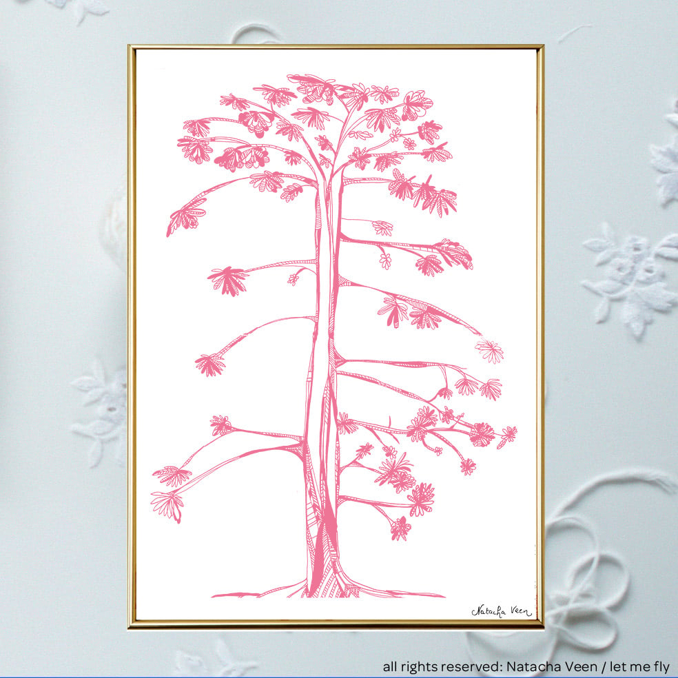 Image of Pink tree of life_A4