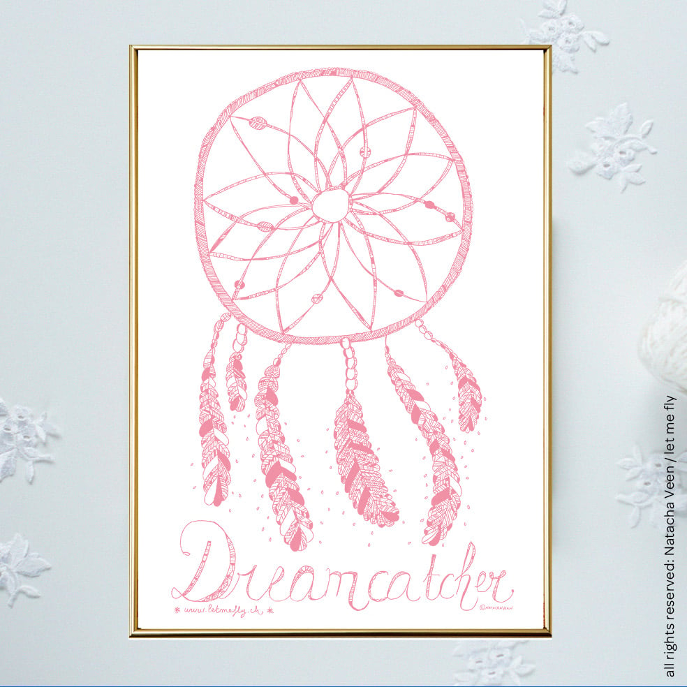 Image of Pink *Dreamcatcher*_A4