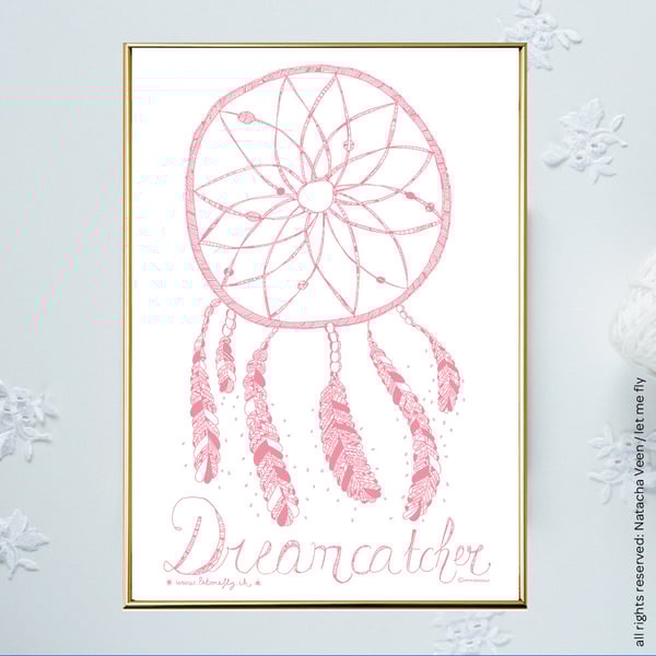Image of Pink *Dreamcatcher*_A4