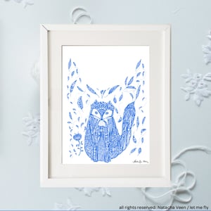 Image of Blue fox waiting_A4