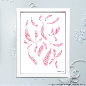 Image of Pink feathers_A3