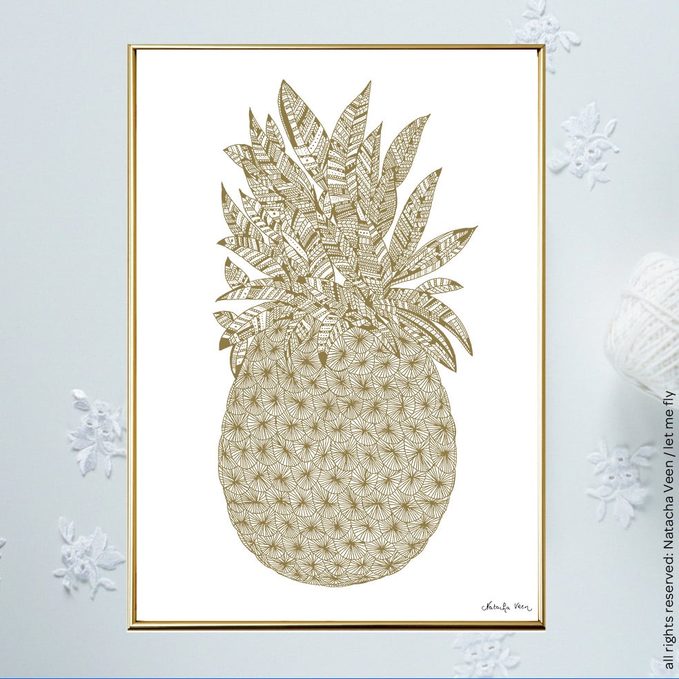 Image of Gold *pineapple*_A4