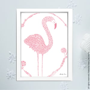 Image of Pink *Flamingo*_18x24 cm