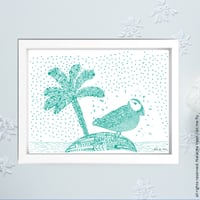 Image 2 of Green *Puffin*_18x24cm