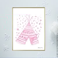 Image 1 of Pink *Tipi*_18x24cm
