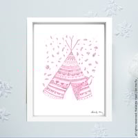 Image 2 of Pink *Tipi*_18x24cm