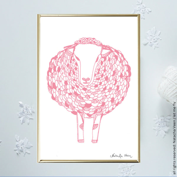 Image of Pink *Sheep*_A6