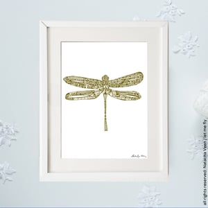 Image of Gold *Dragonfly*_A3