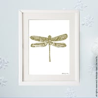 Image 2 of Gold *Dragonfly*_A3
