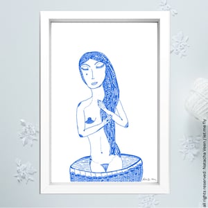 Image of Blue *Woman & Bath*_A4